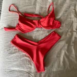 Red Skatie Bikini Kate top (XS) JUST THE TOP